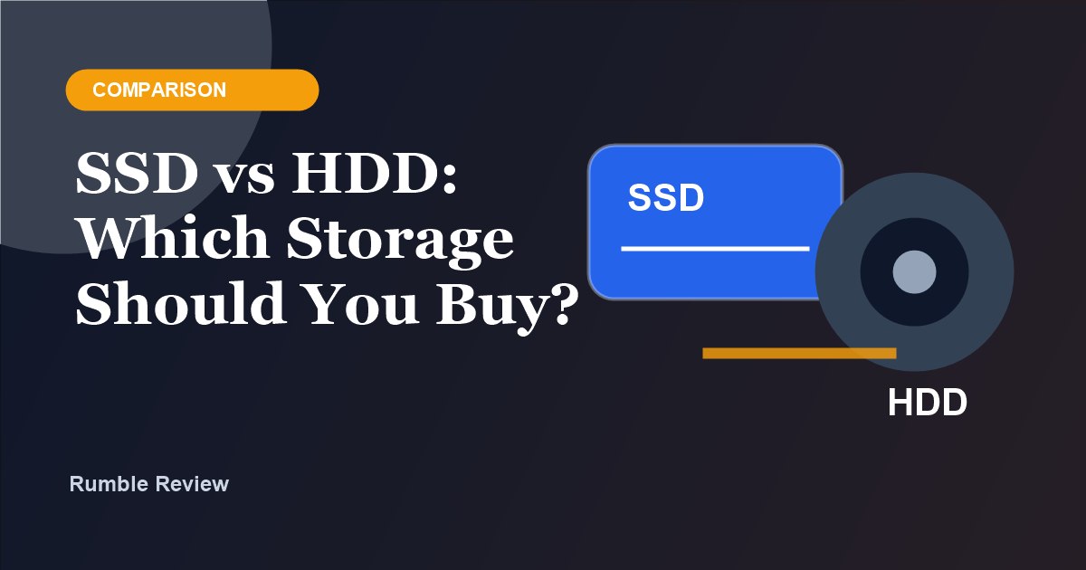 An SSD and an HDD side by side for comparison